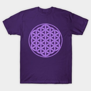 Flower Of Life Magenta Design T-Shirt